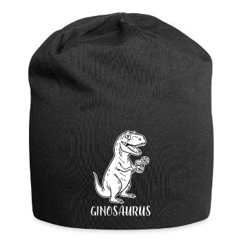 Ginosaurus - funny Trex Dino with gin - Jersey Beanie - black - Front