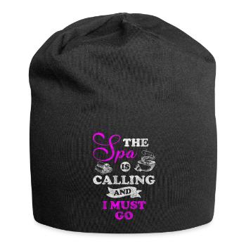 Wellness Meditation Gesund - Jersey-Beanie - Schwarz - Vorne