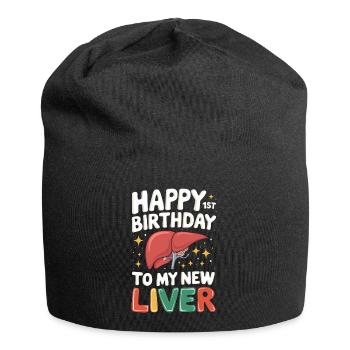 Feiere den 1. Geburtstag deines Lebensretters - Jersey-Beanie - Schwarz - Vorne