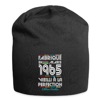 60th Anniversary - Made in March 1965 - Jersey Beanie - black - Front