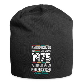 50th Anniversary - Made in March 1975 - Jersey Beanie - black - Front