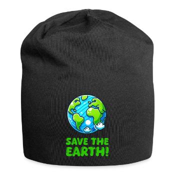 Earth Planet Save the Earth - Jersey Beanie - black - Front