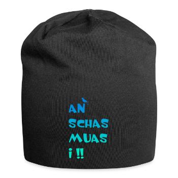 An Schas muas i - Jersey-Beanie - Schwarz - Vorne