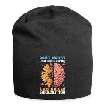 Funny Brain Surgery Survivor Design - Jersey Beanie - black - Front