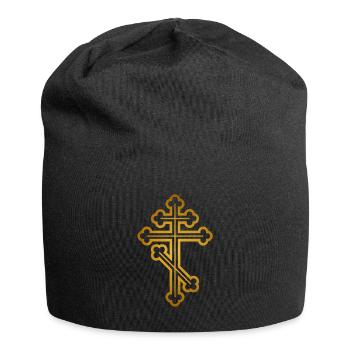 Croix orthodoxe - Bonnet en jersey - noir - Devant