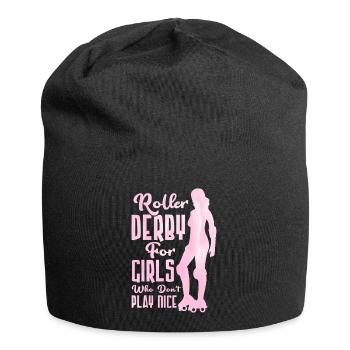 Roller Derby Pour Les Filles Qui Ne Font Pas Gentil Skater - Bonnet en jersey - noir - Devant