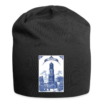 Utrecht, der Dom - Jersey-Beanie - Schwarz - Vorne