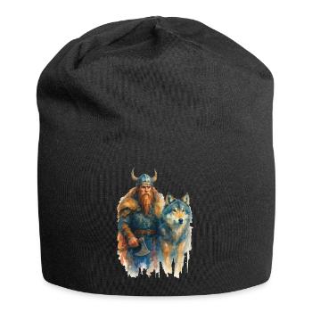 wikinger wolf - Jersey-Beanie - Schwarz - Vorne
