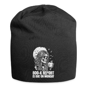Funny Teacher Skeleton Halloween Classroom - Jersey Beanie - black - Front