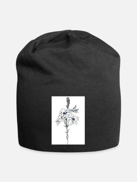 Blue lillies - Jersey-Beanie - Schwarz