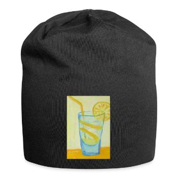 Lemon Glass Cocktail - Jersey Beanie - black - Front