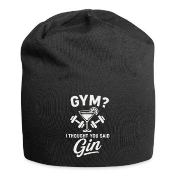 Salle de sport ou gin ? - Bonnet en jersey - noir - Devant