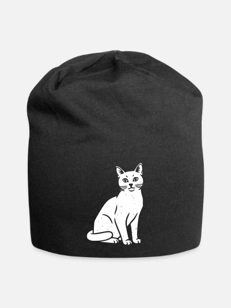 katze katzen vektor art design - Jersey-Beanie - Schwarz
