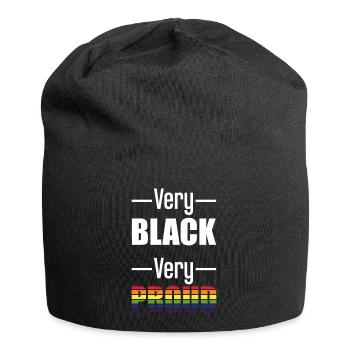 Art cadeau Very Black Very Proud Rainbow Pride - Bonnet en jersey - noir - Devant