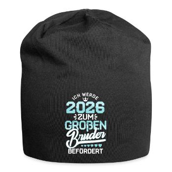 Großer Bruder 2026 Schwangerschaft Baby - Jersey-Beanie - Schwarz - Vorne
