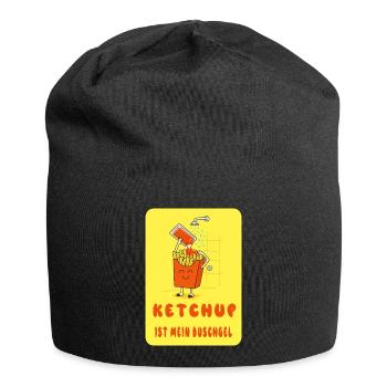 Ketchup is my shower gel - Jersey Beanie - black - Front