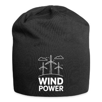 Wind Power Wind Power Renewable Energy - Jersey Beanie - black - Front