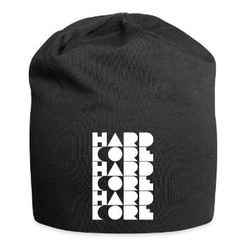 Typographie en grille hardcore - Bonnet en jersey - noir - Devant