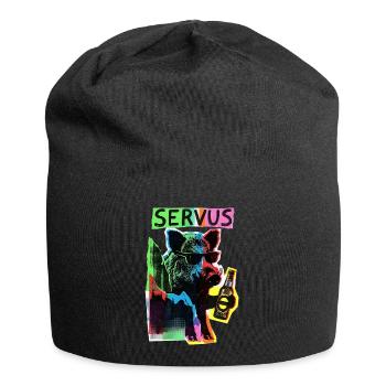 Cool Alpine Wild Boar - Jersey Beanie - black - Front