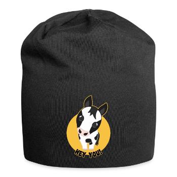 Dessin animé de cheval « Hey You » - Bonnet en jersey - noir - Devant