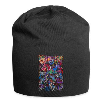 Abstract - Jersey Beanie - black - Front