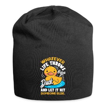 Funny Ducks Motif Ducks Lover Sayings - Jersey Beanie - black - Front