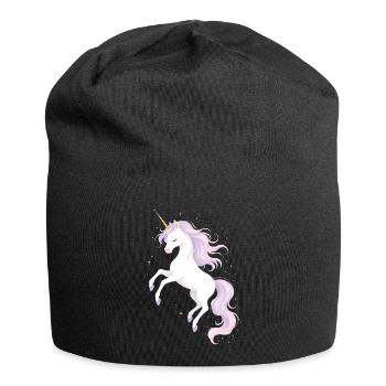 Magical Unicorn Illustration - Jersey Beanie - black - Front