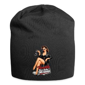 Pin-up Rockabella : Trouble n’a jamais eu l’air aussi beau - Bonnet en jersey - noir - Devant