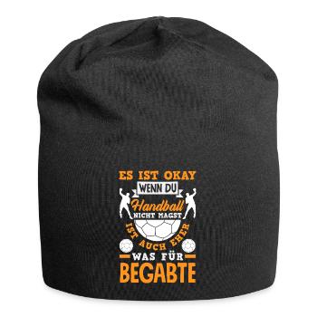 Handball Handballer Handball Trainer Fan Geschenk - Jersey-Beanie - Schwarz - Vorne