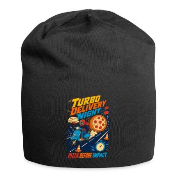 Turbo Pizza Delivery at Night - Jersey Beanie - black - Front
