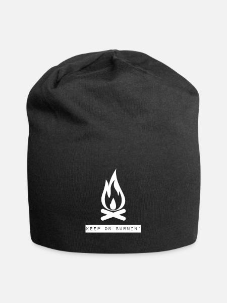 Continuez à brûler - feu de camp confortable - Bonnet en jersey - noir