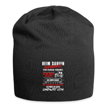 Landwirt Traktoren Geschenk · Von Frauen Verehrt - Jersey-Beanie - Schwarz - Vorne
