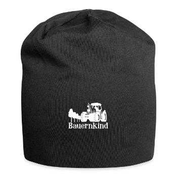 Landwirtschaft Bauernhof Geschenk · Bauernkind - Jersey-Beanie - Schwarz - Vorne