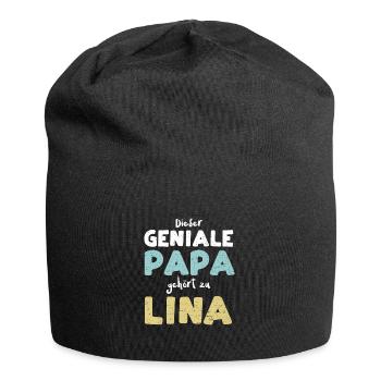 Dieser Geniale Papa Gehört Zu Lina - Jersey-Beanie - Schwarz - Vorne