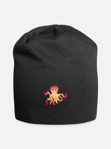 Polygone de calamar octopus - Bonnet en jersey - noir