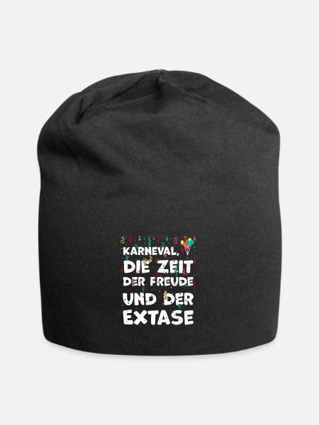 Karneval, die Zeit der Freude un... - Jersey-Beanie - Schwarz