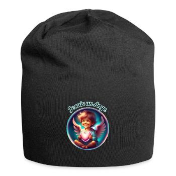 Je suis un Ange - Bonnet en jersey - noir - Devant