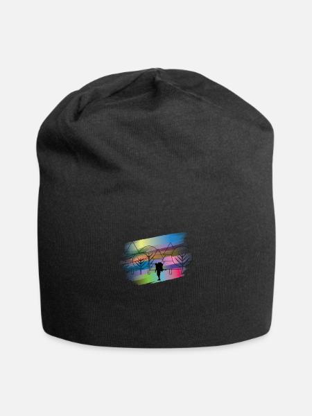 Wanderer - Jersey-Beanie - Schwarz