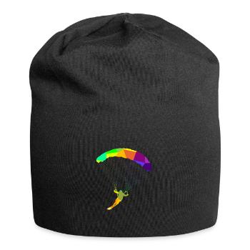 Ski Paragliding Rainbow Colors Polygon Sport - Jersey Beanie - black - Front