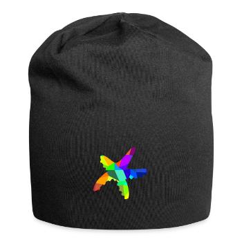 Seestern Taucher Regenbogen Tiere Polygon - Jersey-Beanie - Schwarz - Vorne