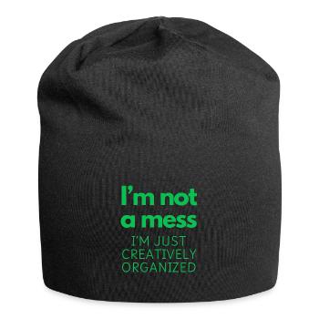 Ich bin keine Katastrophe - Jersey-Beanie - Schwarz - Vorne