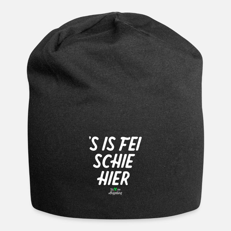 C'est une honte à Arzgebirg - dit Erzgebirge - Bonnet en jersey - noir