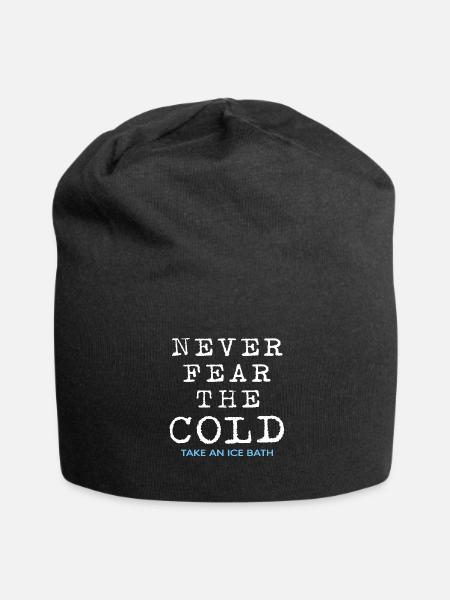 Eisbader Winterbad Abhärtung Eisbad Eisloch - Jersey-Beanie - Schwarz