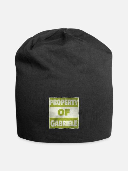 Gabriele - Jersey-Beanie - Schwarz