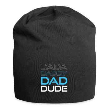 dada daddy dad dude - Jersey Beanie - black - Front
