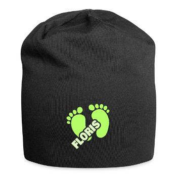 Fußabdruck Floris - Jersey-Beanie - Schwarz - Vorne