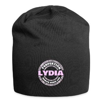 Prénom Lydia - Bonnet en jersey - noir - Devant