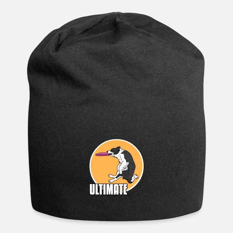 Border Collie - Bonnet en jersey - noir