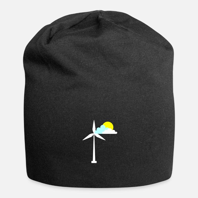 Windrad - Jersey-Beanie - Schwarz