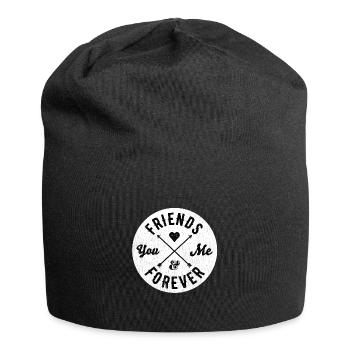 BFF Geschenk Beste Freunde Coole Freundinnen - Jersey-Beanie - Schwarz - Vorne